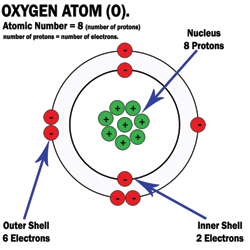 How Many Protons Neutrons And Electrons Are In 1 Atom Of Oxygen