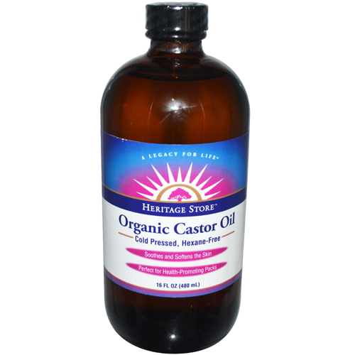 Organic Castor Oil - 16fl.oz (480ml) by Heritage Store - (External Use)