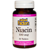 Thumb: Natural Factors Niacin 90 100mg Tablets